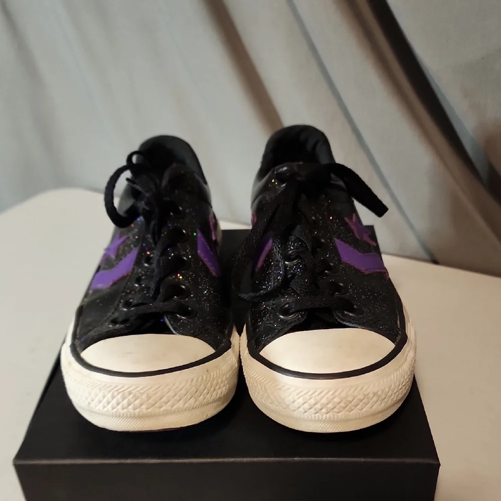 Converse Glitter Black and Purple Sneakers - Picture 6 of 6
